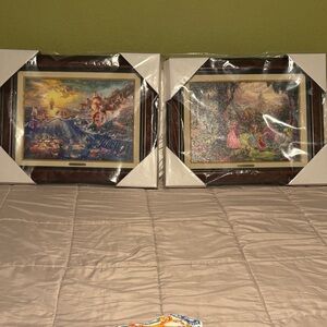 Thomas Kinkade Art Prints with Green and Pink Hues